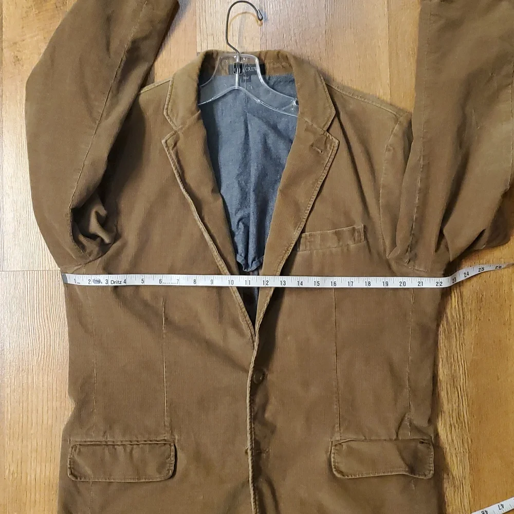 J‎ Crew Camel Brown Corduroy Blazer 2 Button Sports Coat Size Large